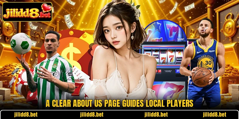 A clear about us page guides local players A clear about us page guides local players