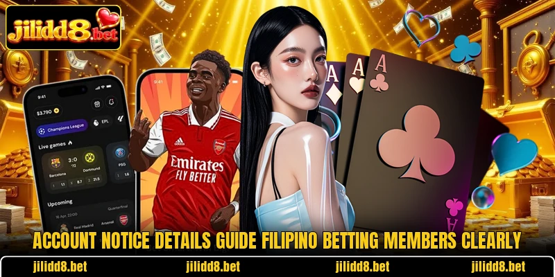 Account notice details guide Filipino betting members clearly
