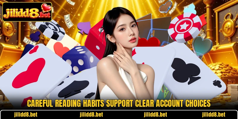 Careful reading habits support clear account choices