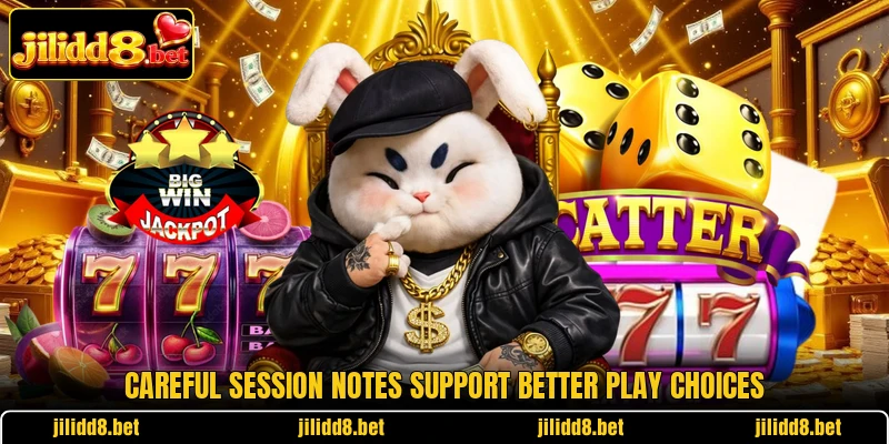 Careful session notes support better play choices