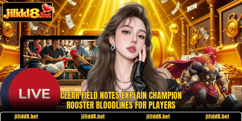 Clear field notes explain champion rooster bloodlines for players Clear field notes explain champion rooster bloodlines for players