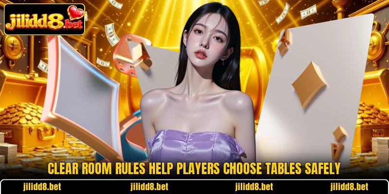 Clear room rules help players choose tables safely