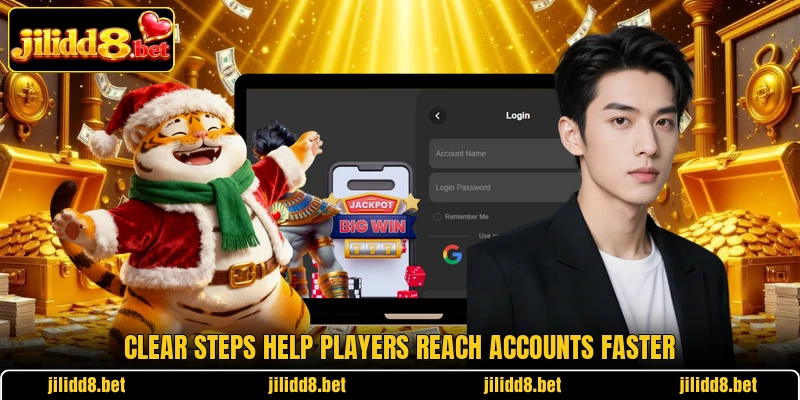 Clear steps help players reach accounts faster