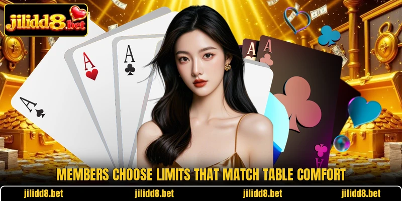 Members choose limits that match table comfort