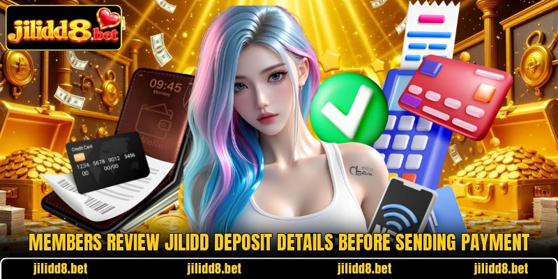 Members review JILIDD deposit details before sending payment