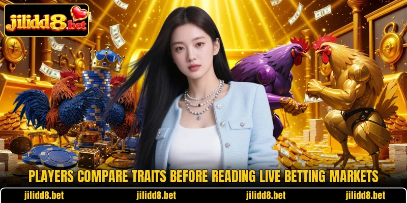 Players compare traits before reading live betting markets