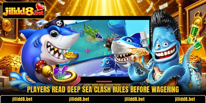 Players read Deep Sea Clash rules before wagering