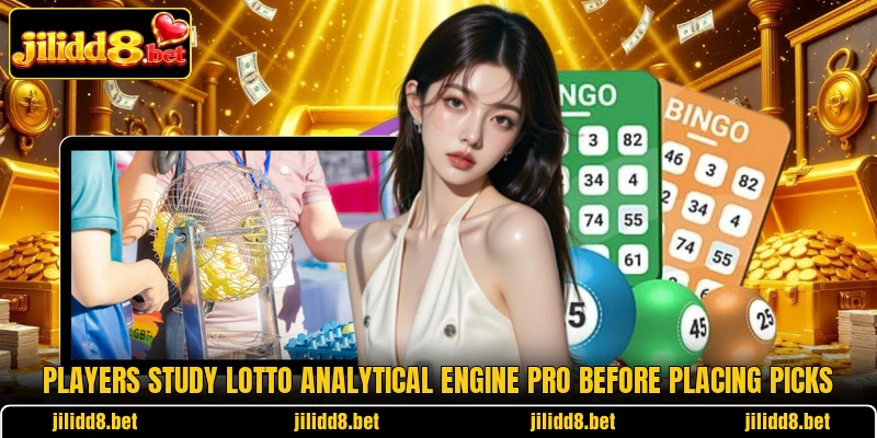 Players study Lotto Analytical Engine Pro before placing picks