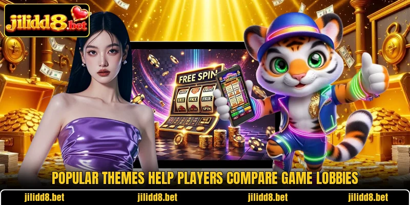 Popular themes help players compare game lobbies Popular themes help players compare game lobbies